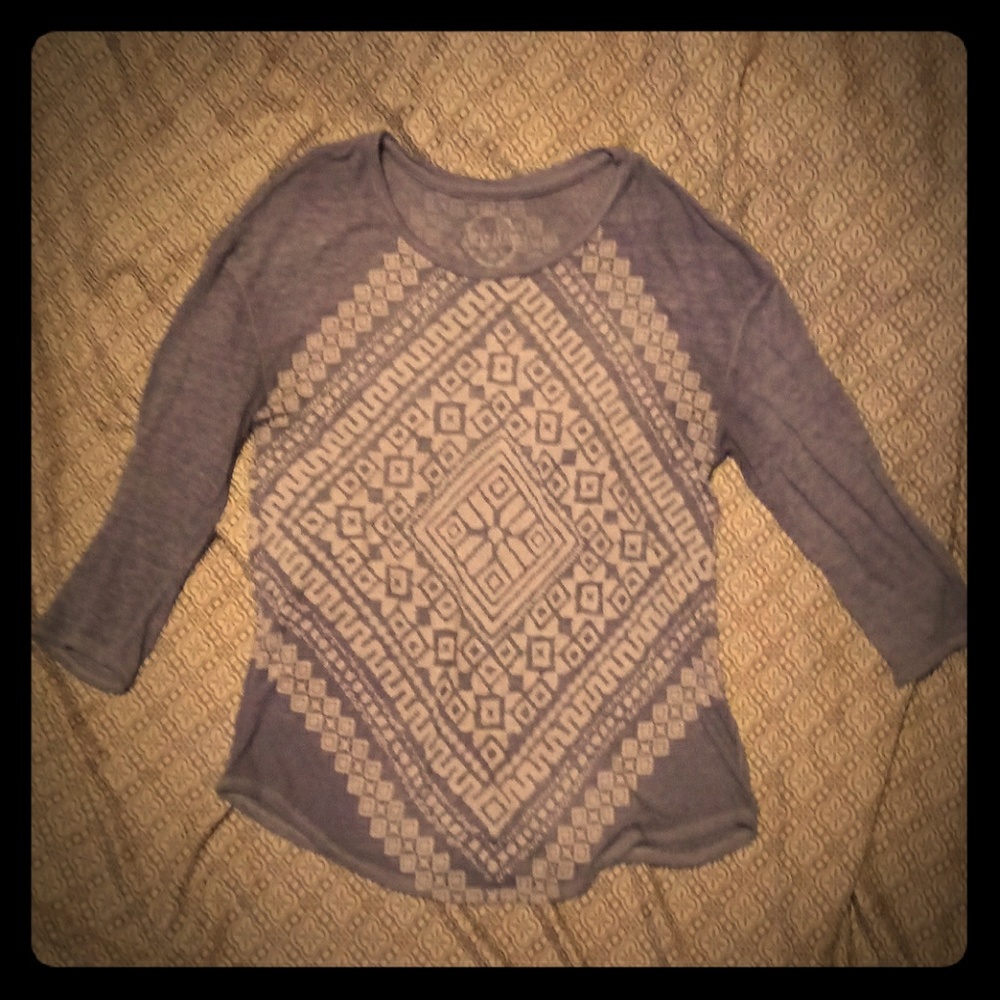Flowy Geometric 3/4 sleeve by Lucky Brand